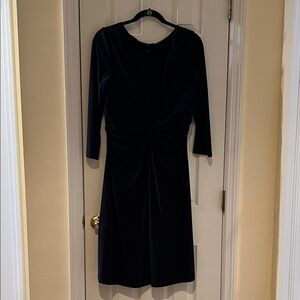 Chaps Elegant Navy 3/4 Long Sleeve Dress